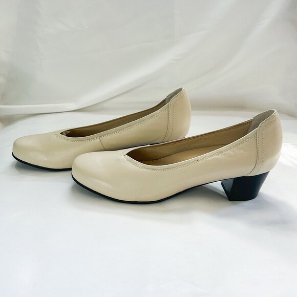 David Tate Women's Madera Bone Lamb Block Heel Shoes - Picture 3 of 15